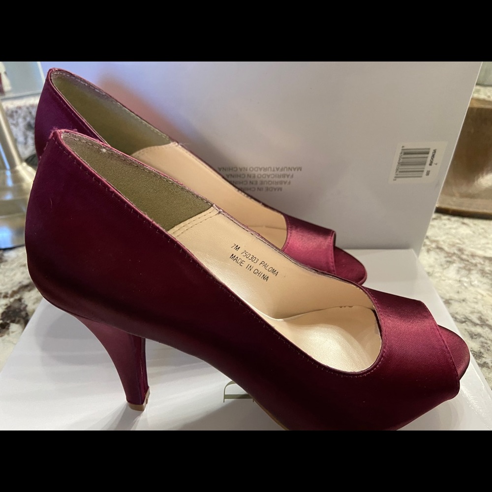 David’s Bridal Paloma platform shoes - Wine